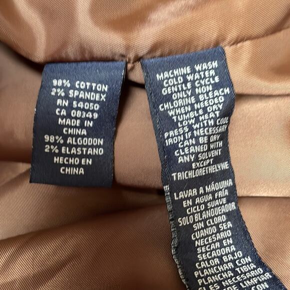 Jones New York Signature Blazer Jacket Womens 6 Brown Paisley Corduroy Button Up - Picture 12 of 12